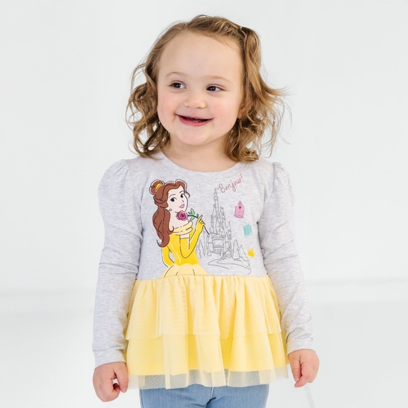 NIB Little Sleepies Disney Princess Belle Peplum Top - 5- Bamboo, Soft, Everyday - Picture 3 of 6